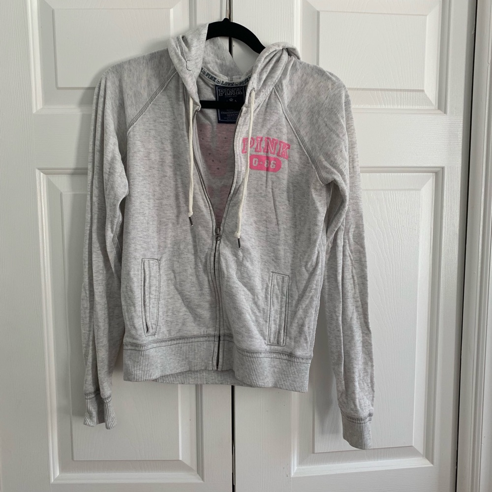 PINK Zip-Up Hooded Jacket